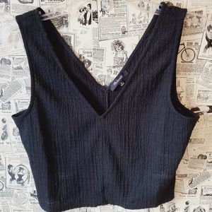 [ NWT ] Madewell Cropped Top Black Size Medium Shirt